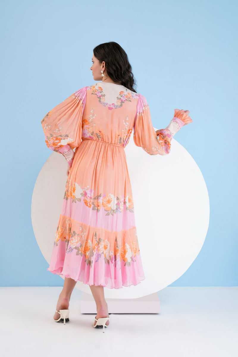 Corsage Midi Dress