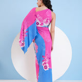 Blue Pastoral Jersey Maxi Dress