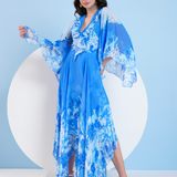 Blue Sapphire High Low Maxi Dress