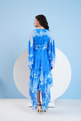Blue Sapphire High Low Maxi Dress