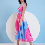 Blue Pastoral Midi Dress