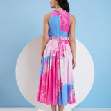 Blue Pastoral Midi Dress