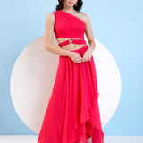 Swarovski Red Asymmetric Dress