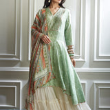 Embroidered Asymmetric Kurta Set