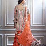 Ivory Printed and Mirror Short Kurta Set