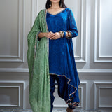 Printed Asymmetric tunic dhoti Set