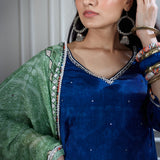 Printed Asymmetric tunic dhoti Set
