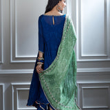 Printed Asymmetric tunic dhoti Set