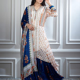 Ivory Printed and Mirror Tunic Set