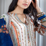 Ivory Printed and Mirror Tunic Set