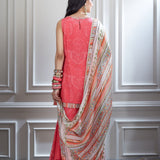 Printed layered short kurta and sharara Set