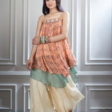 Chiffon Asymmetrical layer Top & Sharara Set