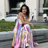 Purple Abstract Geo Dress