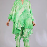 Sage Shimmer Chanderi Printed Co-Ord Set