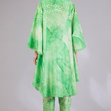 Sage Shimmer Chanderi Printed Co-Ord Set