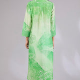 Sage Shimmer Chanderi Printed Kurta Set