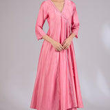 Pink Anarkali Set with Printed Dupatta
