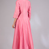 Pink Anarkali Set with Printed Dupatta