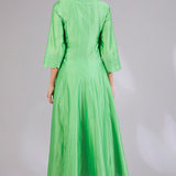 Sage Shimmer Chanderi Anarkali Set