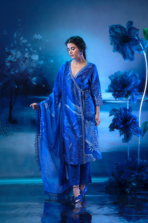 Iris Kurta with Cut work pant set