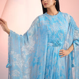 Cyan Chantelle Texture Dress