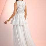 White Aeris Peplum Dress