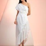White One Shoulder Dress