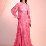 Pink Shurbs Texture Dress