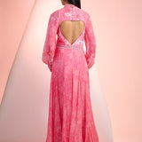 Pink Shurbs Texture Dress