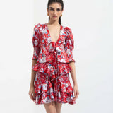 Red floral mini CO-ORD set