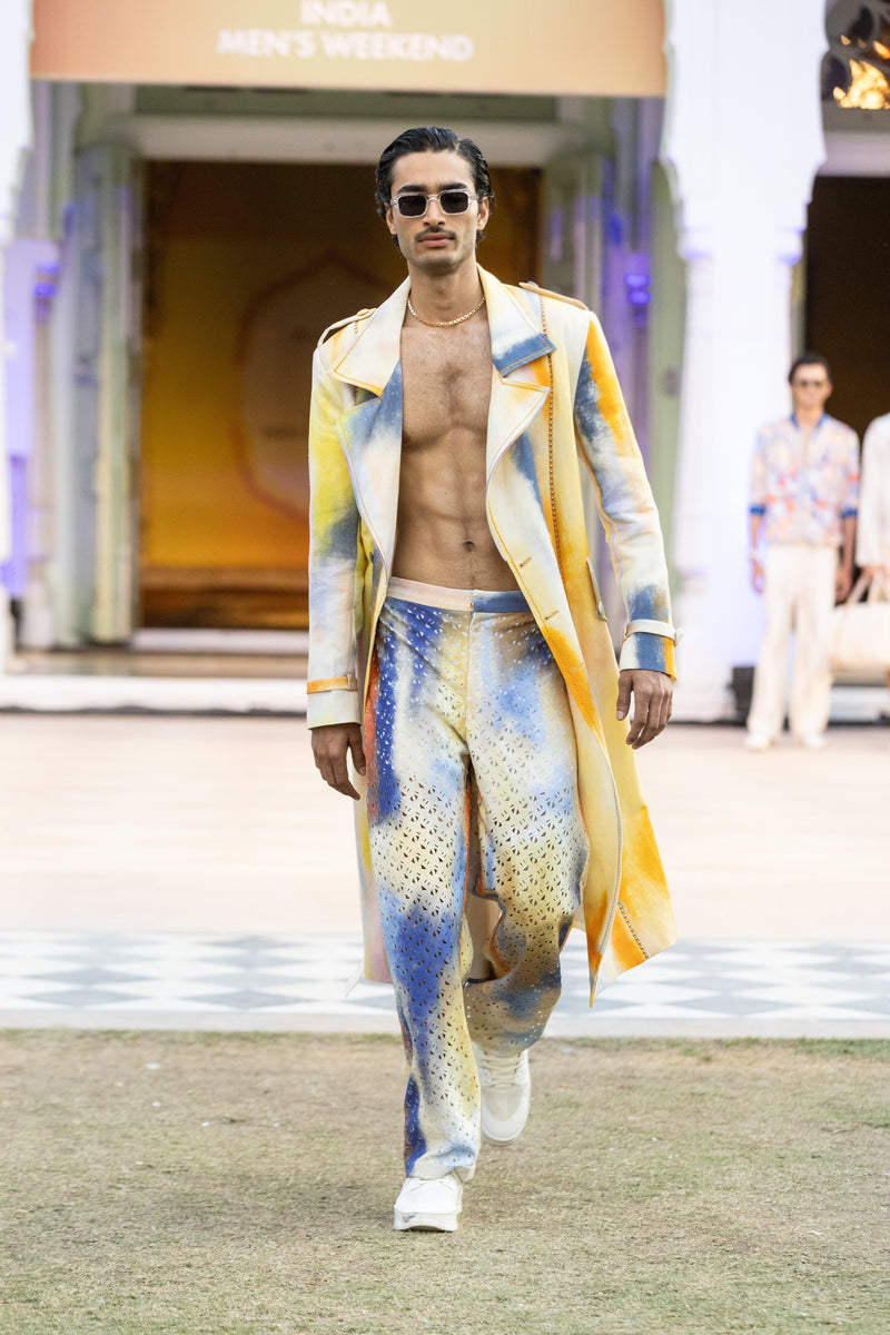 Printed Trouser with laser cut details