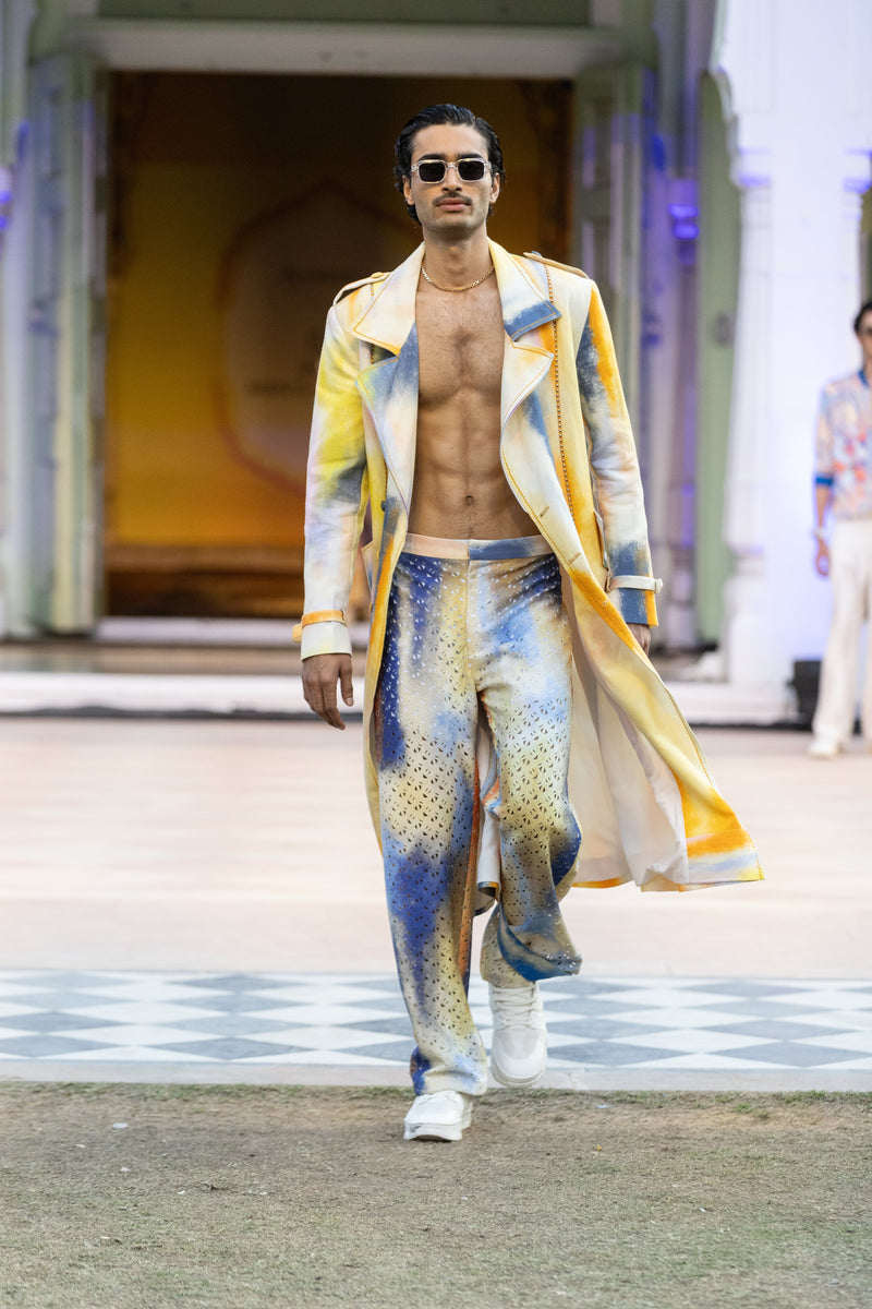 Printed Trouser with laser cut details