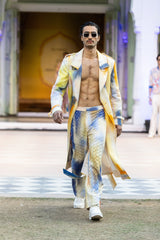 Printed Trouser with laser cut details