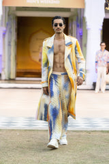 Printed Trouser with laser cut details