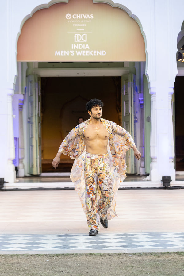 Printed Trouser with Laser cut