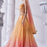 Satin Georgette Ombre Lehenga Set