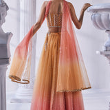 Satin Georgette Ombre Lehenga Set