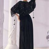 Black Chiffon Kaftan Dress
