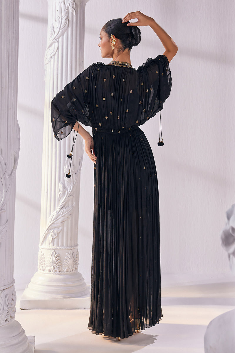 Black Chiffon Kaftan Dress