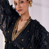 Black Chiffon Kaftan Dress