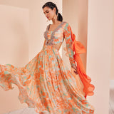 Chiffon Embroidered Anarkali Set