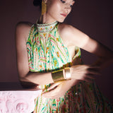Lemon Glow Asymmetrical Embroidered Tunic Dress