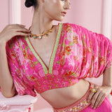 Pink Blossom Cluster Lehenga Set