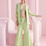 Pistachio Breeze Printed Co-Ord Set with Bralette