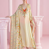 Lemon Iznik Printed Kaftan Set