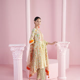 Lemon Blossom Cluster Kurta with Pants Set