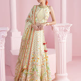 Lemon Blossom Top with Lehenga and Printed Dupatta