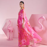 Pink Iznik Print Kaftan
