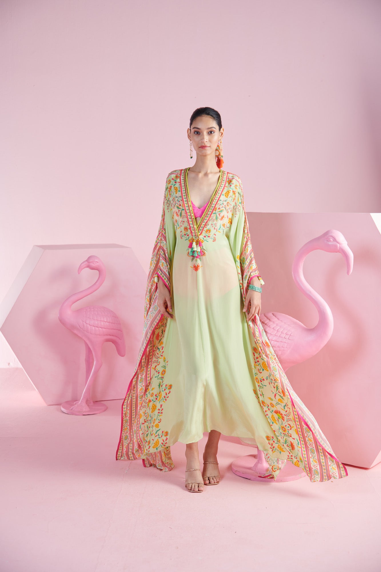 Pista Printed Kaftan Dress Set