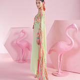 Pista Printed Kaftan Dress Set
